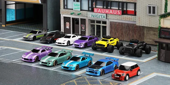 Turbo C75 micro rc car 1/76th scale – 1/64th (micro)